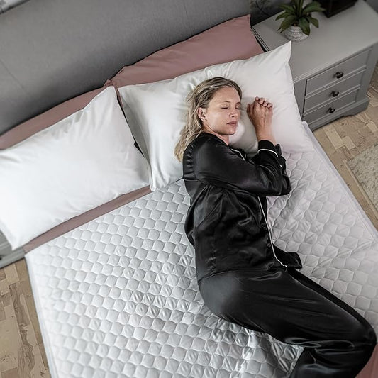 Hygge Sheets®️ Organic Washable Incontinence Bed Pads with Tucks - 100% Waterproof Reusable Mattress Protector Underpads - Rayon derived from Bamboo - Full Size Bed