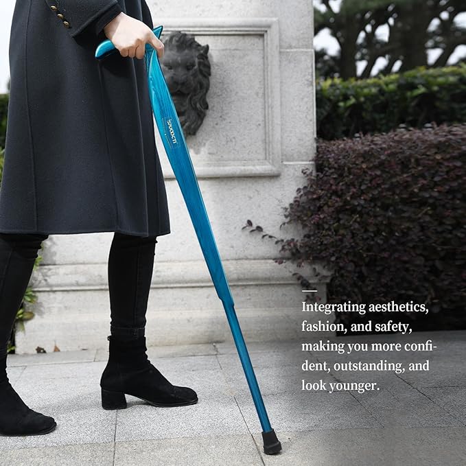 Wooden Walking Cane for Men and Women -Natural Solid Wood, 3 Rubber Tips, Heavy Duty, with Travel Bag- Wooden Walking Stick, Ergonomic Canes for Seniors Unisex Walking Canes