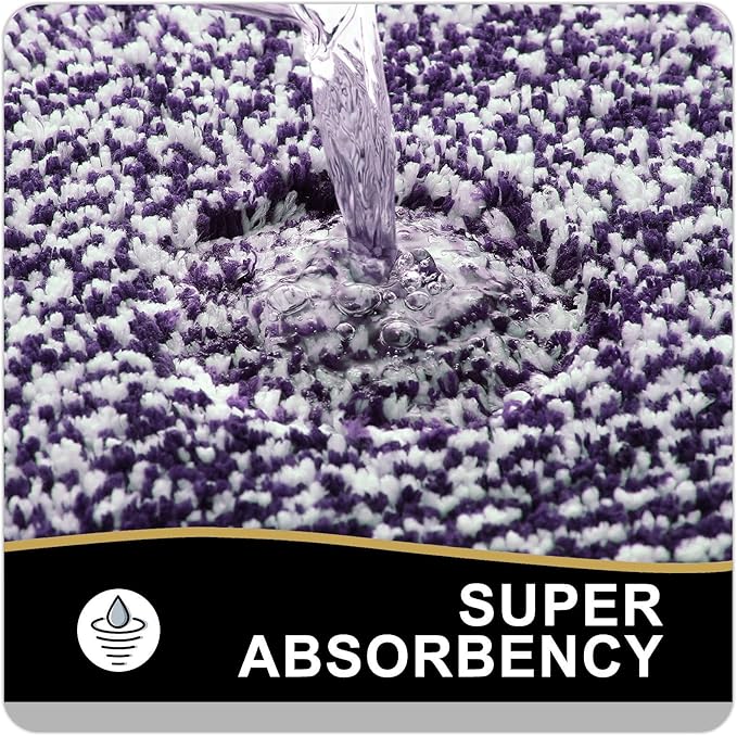 OLANLY Bathroom Rugs 30x20, Extra Soft and Absorbent Microfiber Bath Mat, Non-Slip, Machine Washable, Quick Dry Shaggy Bath Carpet, Suitable for Bathroom Floor, Tub, Shower (Medium, Purple)