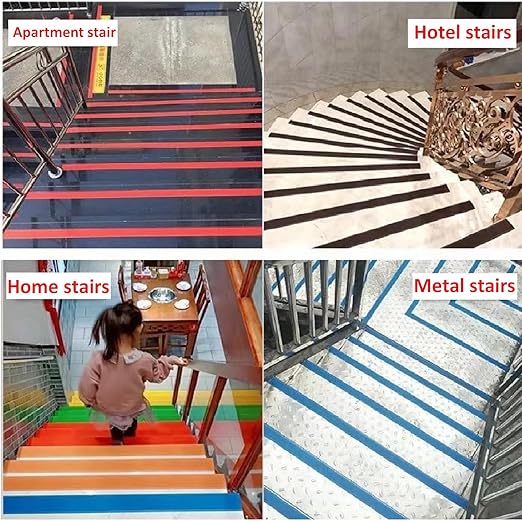 Anti Slip Tape 4 Inch Wide, Waterproof Grip Adhesive Heavy Duty High Traction Friction for Indoor/Outdoor Steps (10 Ft/Orange-Red).