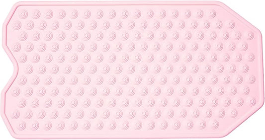 The Original Refinished Bathtub Mat - No Suction Cup Bath Mat, Designed for Textured and Refinished Bathtubs Made of Rubber Not Cheap Plastic, Great for Children and Elderly (Pink)