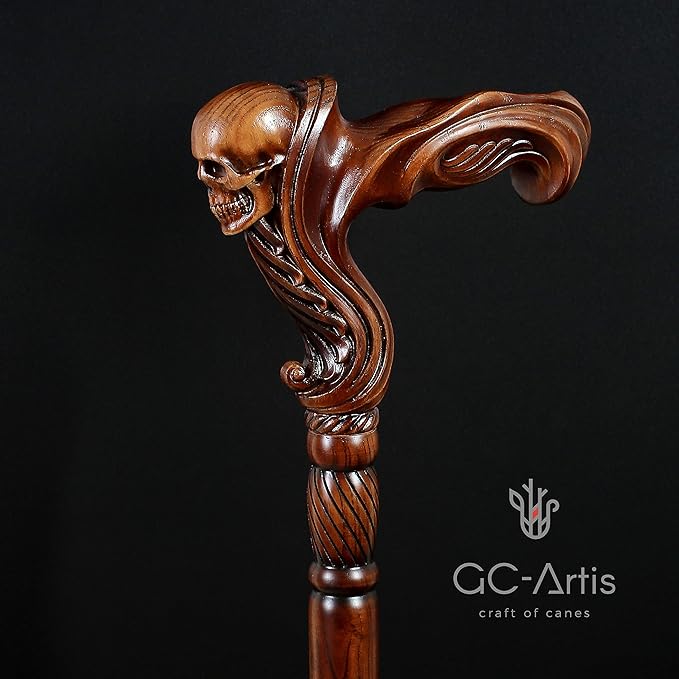 Luxury Handmade Wooden Walking Cane – Premium Carved Solid Wood, Ergonomic Comfort Grip, Designer Canes for Men & Women, Elegant Fashionable Walking Stick 36