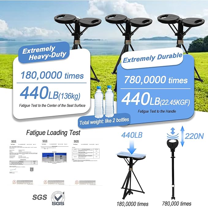 Walking Cane with Seat Folding Lightweight, Portable Cane Seat with Carry Bag, Walking Stick with Seat for Seniors & Adults, Foldable Adjustable Cane Chair for Travel Hiking