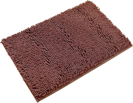 Non-Slip Bath Rug,Extra Soft Microfiber Bedroom Shag Carpet with Anti-Slip Backing,Water/Dust Absorbent Fast Dry Shower Mat,Sound Insulated Stairs Pad,Machine Washable (Coffee,19 x 31 Inches)