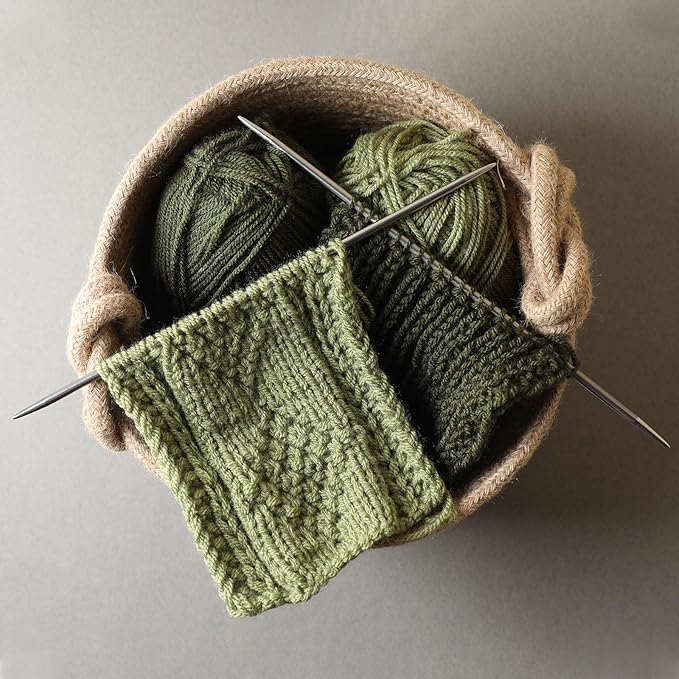 uxcell 5Pcs Knitting Needle 5mm Diameter 5.9 Inches Length Stainless Steel Double Pointed Sweater Stitching Needles for Handmade Projects DIY Knitting