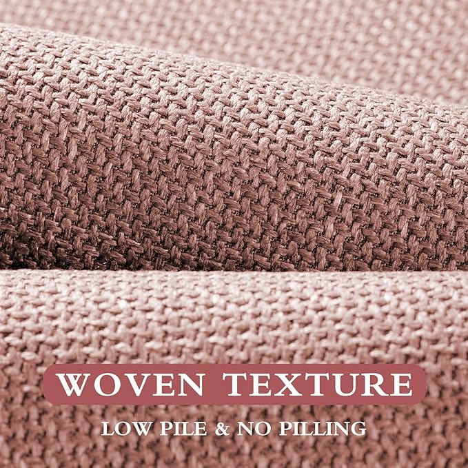 YIHOUSE Pink Bathroom Rug Set, 2 Piece, 17"x24" + 17"x47", Non-Slip, Quick Dry, Machine Washable, Modern Style, Bath Mat