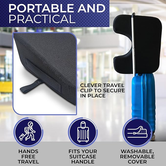 YogiBum Patented Cushion | Extra Large Tailbone Gap | XL Size for 190lbs+ | Med Size for 150-190lbs | Relief for LowBack, Tailbone, Sciatica, Hemorrhoids | Snug Fit on Office/Computer Chairs