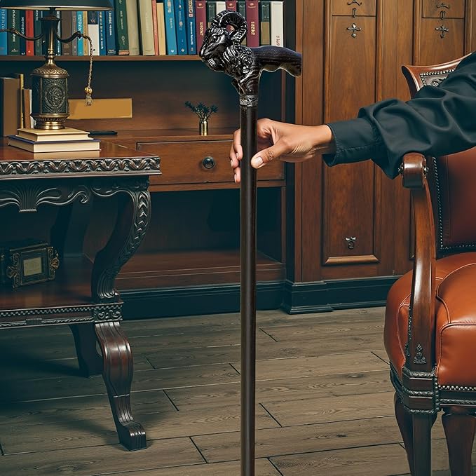 Hand Carved Wooden Cane Ultra Lightweight 0.88 lbs Support up to 500 lbs Walking Cane for Men and Women High-end Solid Wood Canes for Seniors with 3 Tips for City Trekking Daily Use