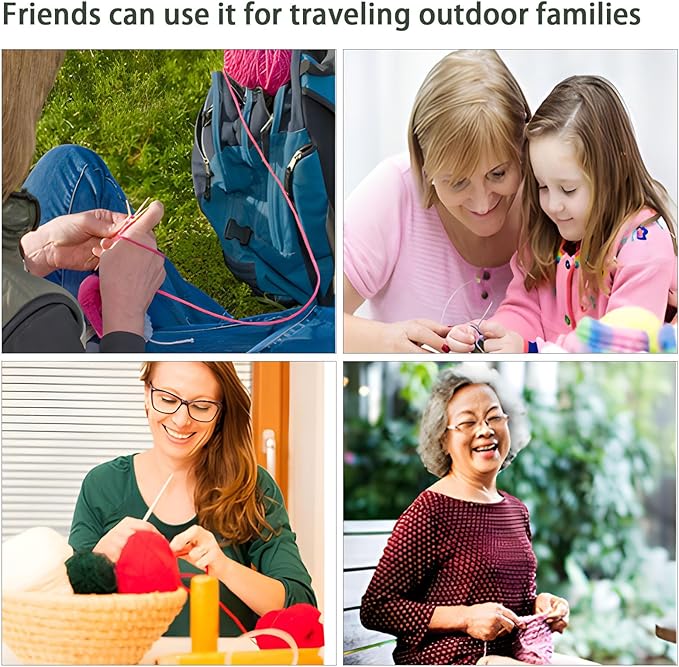 Hzkokon Knitting Needles Set Interchangeable Aluminum Circular Knitting Needles Set 13 Pairs of 4 Inch Premium Aluminum Needles & Accessories Blue