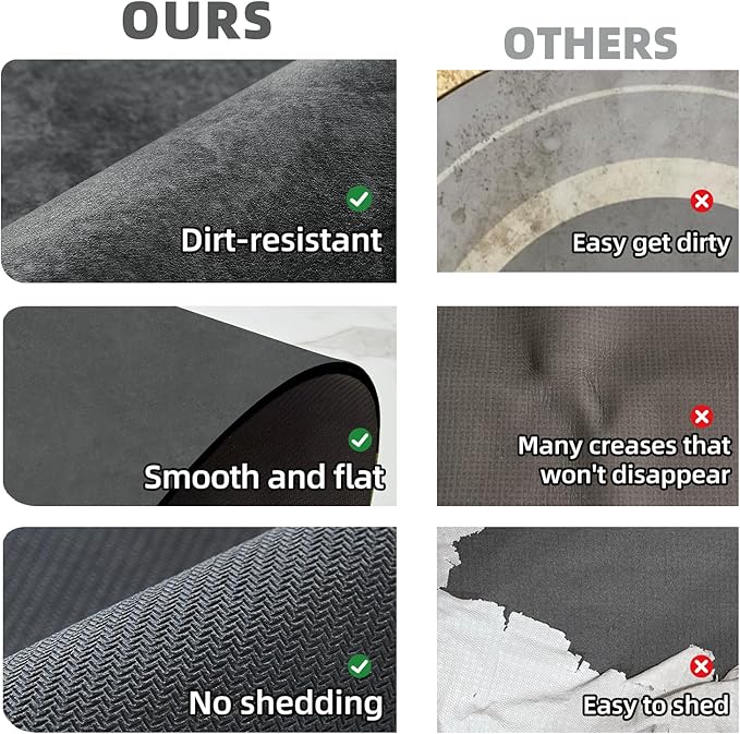 Small Bathroom Mat Quick Dry, Bathroom Rugs Non Slip Washable Thin Absorbent Bath Mat Fits Under Door Bathroom Floor Mat Perfect for Bath, Shower, or Sink 12"x12" Dark Grey