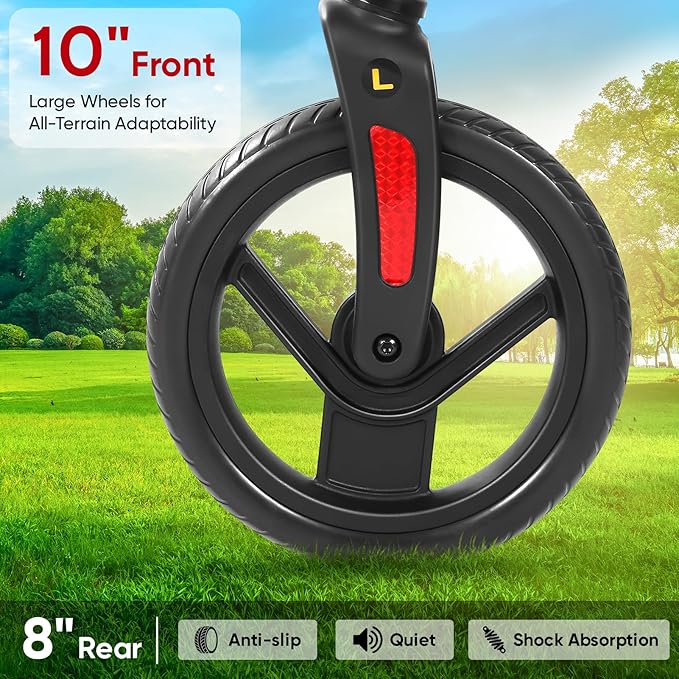 Rollator Walkers for Seniors, 10" Big Rubber Wheels All Terrain Rollator Walker with Adjustable Backrest and Handles, 350 Lbs, Cup Cane Holder, Foldable Lightweight Walker with Seat for Seniors Red