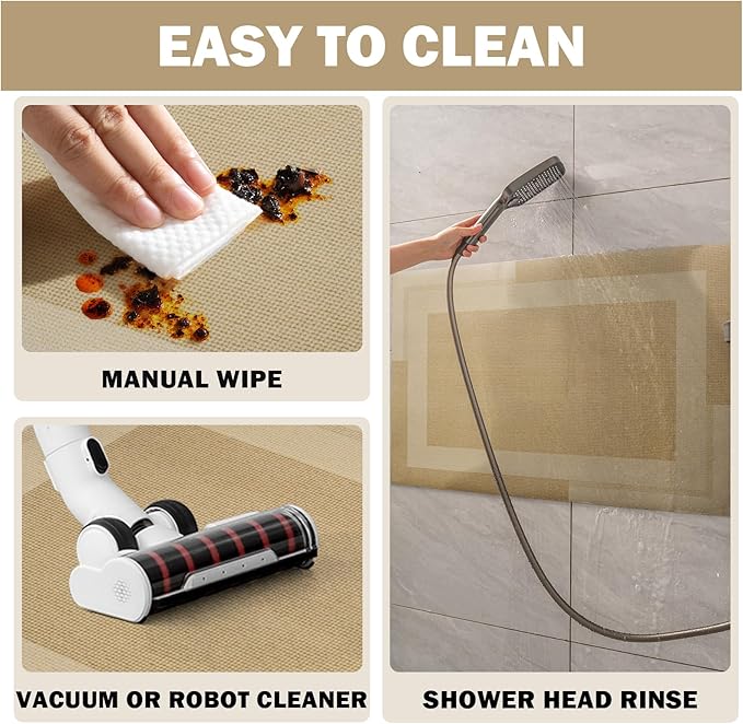 Non Slip Bath Mat, Rubber Backing Ultra Thin Bathroom Rugs Fit Under Door Quick Dry Super Absorbent Washable Bath Rug Shower Mat for Bathroom Floor Bathtub Shower Sink, Easy Care Brown 20"x 32"