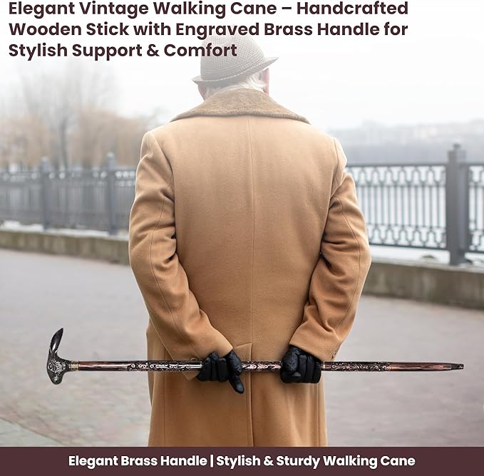 Sunrise Wood Store Antique Cane Rabbit Head Wooden Walking Stick/Cane Vintage Designer Wooden Handle Walking Stick Handmade Walking Cane for Men/Women