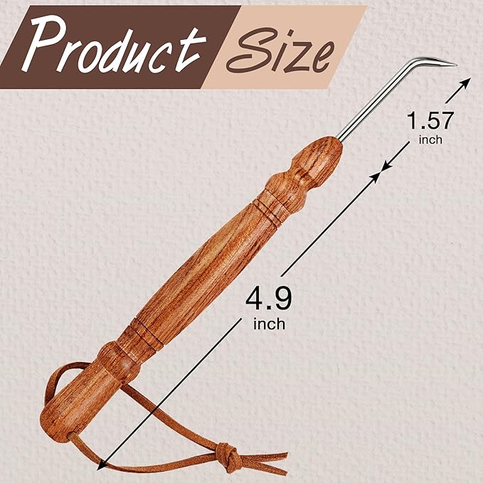 Savina Knitting Loom Hook Accessories for DIY and Crochet. Handcrafted Wooden Handle & Designed for Knitters Need. Knitting Tool for Making Hats, Scarves, Socks & Sweaters