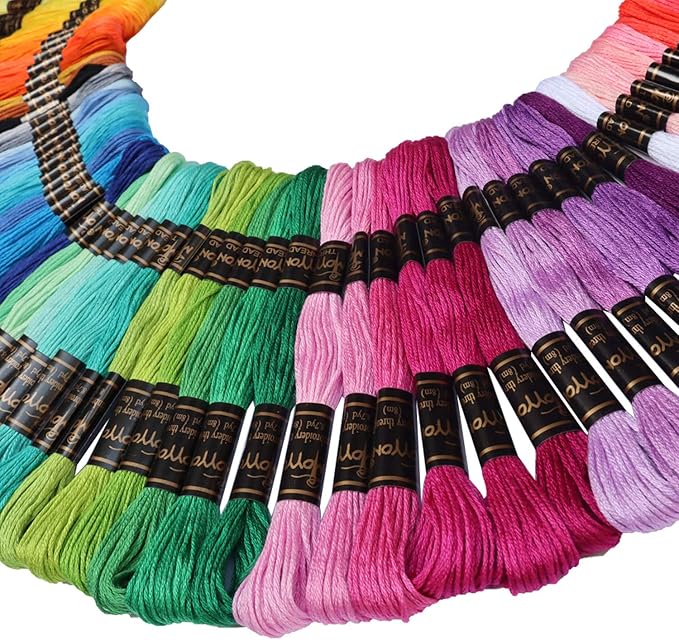 122 skeins Embroidery Floss - Embroidery Thread - Friendship Bracelet String for Cross Stitch, Hand Embroidery, String Art