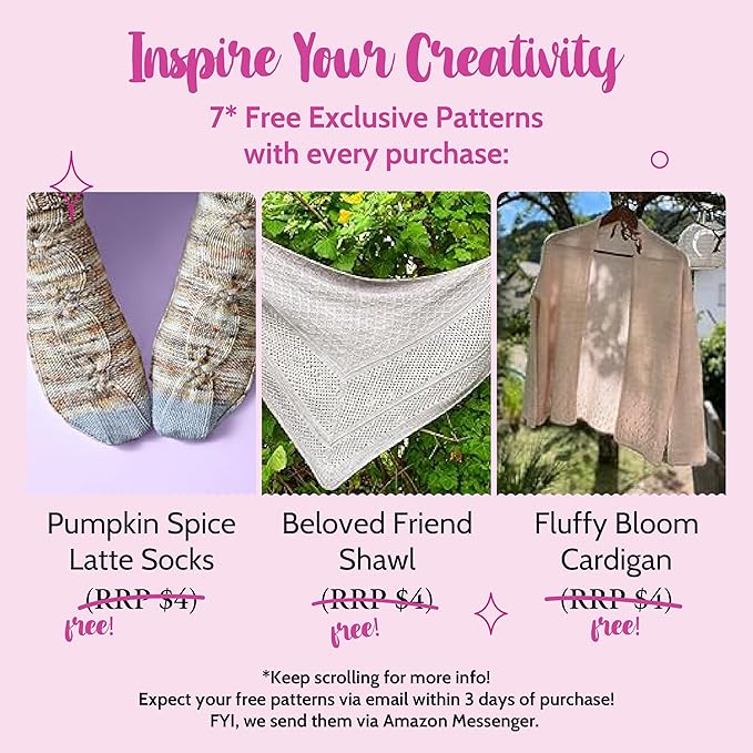 KnitPal 16-Inch Circular Knitting Needles Set of 5 | Stainless Steel with Smooth Cables | US Sizes 4–8 (3.25–5mm) | Durable, Lightweight, Comfortable to Use