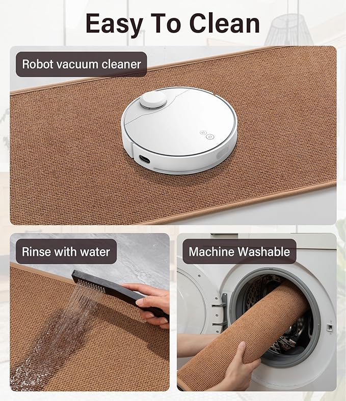 YIHOUSE Bathroom Rugs Mat 24x47, Non Slip Quick Dry Bath Mats for Bathroom Absorbent Ultra Thin Bath Rugs Machine Washable Fit Under Door for Sink, Cabinet, Laundry (Orange, 24"x47")