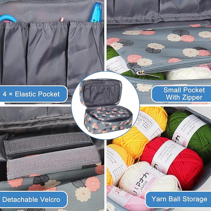 Coopay Knitting Kit for Beginners 71pcs | 2mm-10mm Single Pointed Knitting Needles Set | Bamboo Knitting Set with Yarn | Straight Knitting Needles with Storage Case, Knitting Accessories