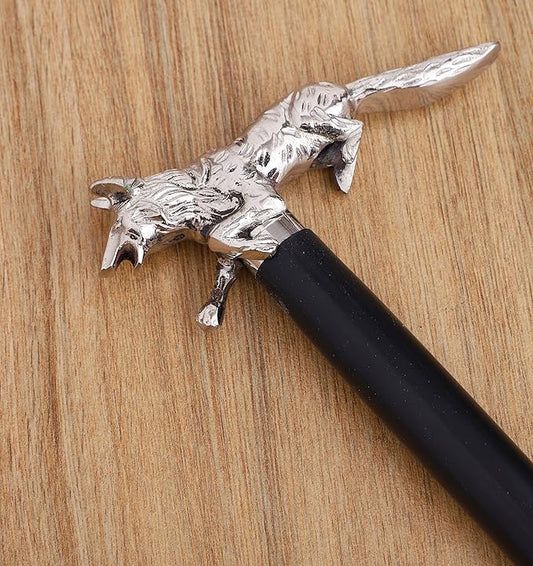 Premium Wooden Walking Cane | Beautiful Silver Plated Solid Brass Handle | Walking Stick & Crutches lacquer Polished Cane for Men and Women