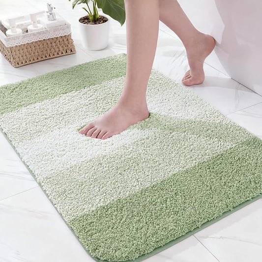 Exclusivo Mezcla Bathroom Rugs Mat 24x36, Extra Soft Non Slip Absorbent Water Microfiber Bath Rugs, Machine Washable Quick Dry Bath Mats for Bathroom Floor, Shower, Home Decor, Gradient Green