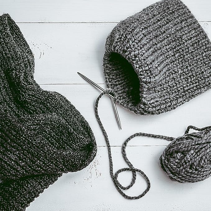 uxcell Size US 2 (2.75mm) Knitting Needles Circular Needle 16 Inch(40cm) Round Metal Stainless Steel Needle for Handmade Projects DIY Knitting Yellow